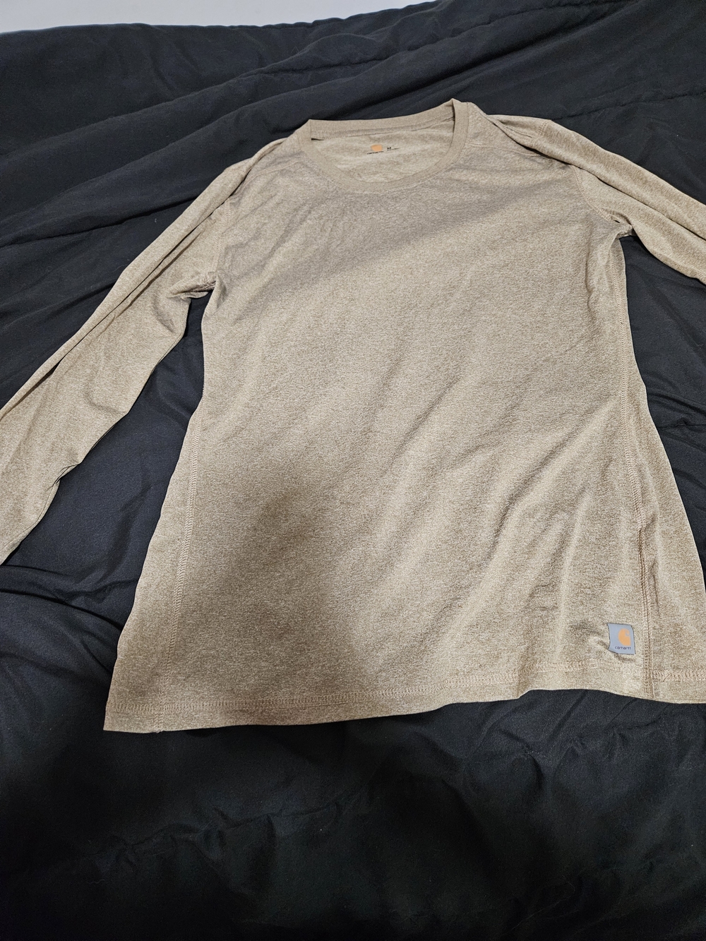 Carhartt Men’s Long Sleeve Crewneck Shirt — Tan